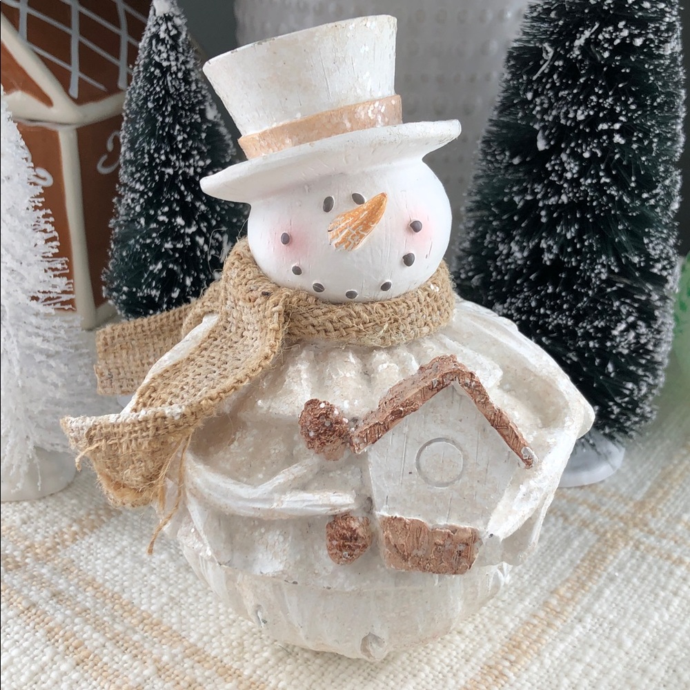Sparkly Snowman Figurine Ornament